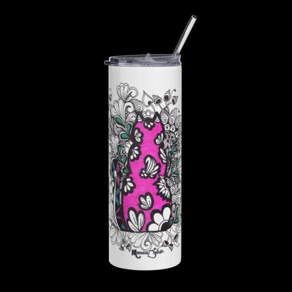 Single Cat Tumbler by Momma Balisti - 20oz Stainless Steel Tumbler @MommaBalisti - Picture 1 of 4